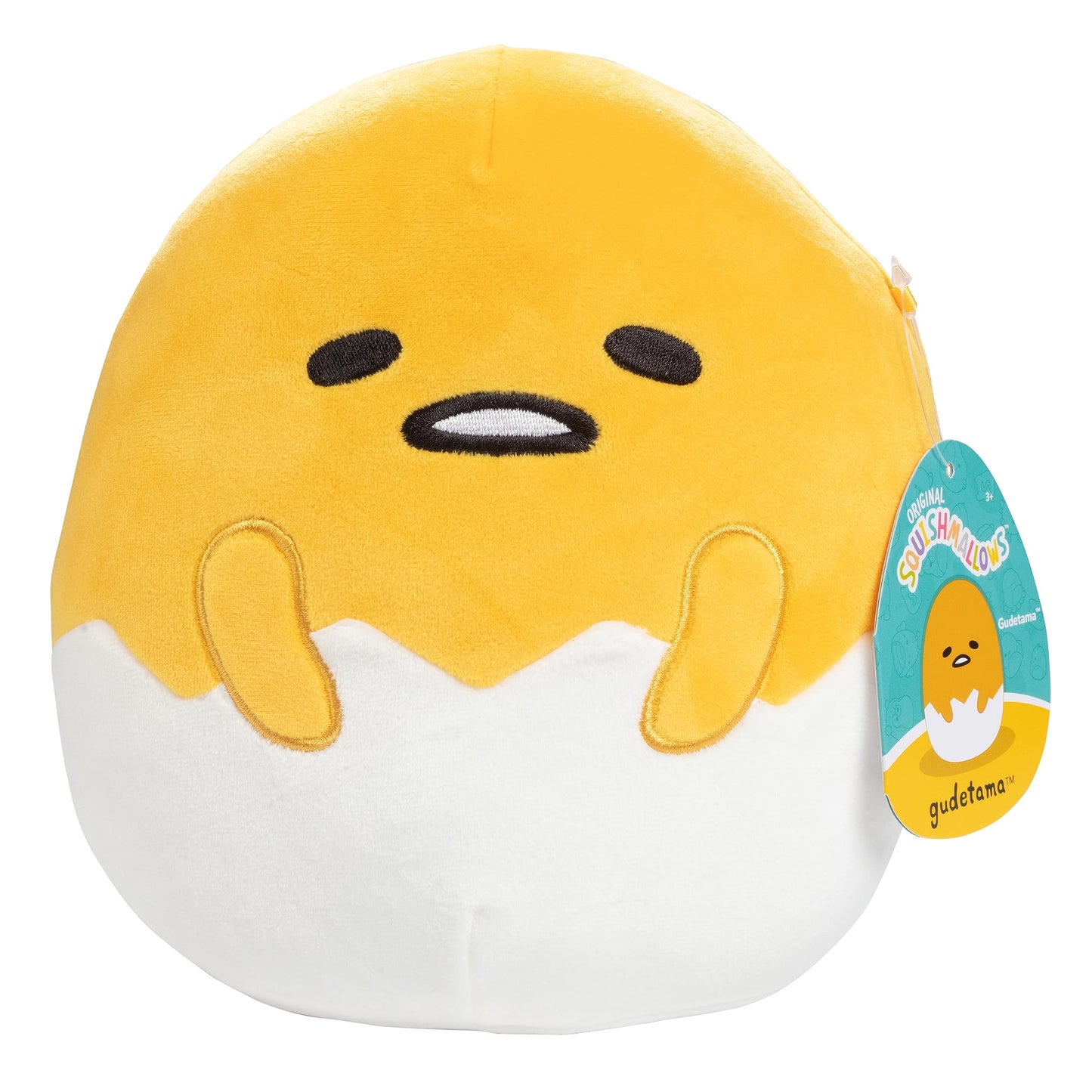 Squishmallows Original 8-Inch Gudetama The Lazy Egg - Official Jazwares Plush - Collectible Soft & Squishy Sanrio Easter Egg Stuffed Animal Toy - Add