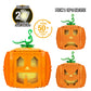Brickcraft Brick O’-Lantern Building Kit, 233 Pieces | Halloween Pumpkin Decoration with 3 Interchangeable Faces & 2 Flickering Light Bricks | DIY
