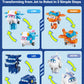 Super Wings 15-Pack Transforming Toys 2 inch Airplane Robot Mini Action Figures with Real Mobile Wheels for Kids 3 4 5 6 7 8+ Birthday Party Supplies