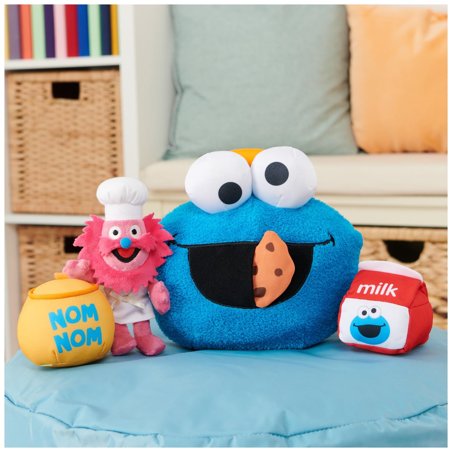 GUND Sesame Street Cookie Monster 5-Piece Sensory Plush Toy Baby Playset
