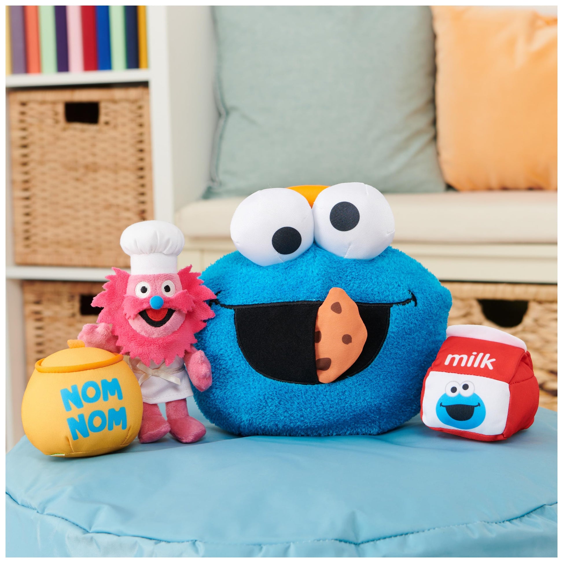 GUND Sesame Street Cookie Monster 5-Piece Sensory Plush Toy Baby Playset