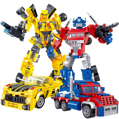HIGH GODO Transforming Building Set, Collectible 2in1 Transformation Robot and Truck Building Block Set, Cool Robots Toys Gifts for Teens Adults 14+