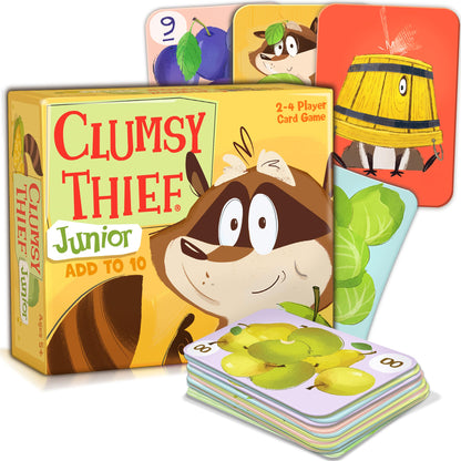 Melon Rind Clumsy Thief Junior Math Card Game, Adding to 10 Fun for Kids Ages 5-7+, Award-Winning Family Game for 2-4 Players, Educational to Develop
