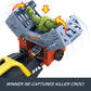 Hot Wheels Toy Car & Track, RacerVerse Batman’s Escape Chase Vehicle Transforms into 3-Lane Raceway with 1 Die-Cast Batman & 1 Joker