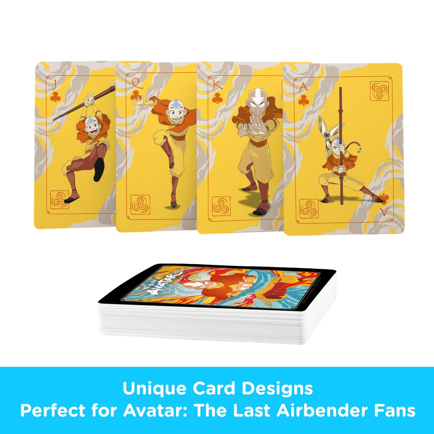 Aquarius Avatar The Last Airbender Shaped Playing Cards - Themed Novelty Deck with 52 Unique Designs - Collectible Merchandise Gift for Teens