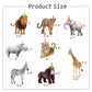 Safari Animals Table Centerpiece Sticks - 24-Pack Jungle Animal Cutout Table Toppers for Birthday & Baby Shower Party Decorations, Elephant, Lion