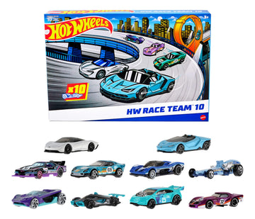 Hot Wheels 10-Pack of Toy Race Cars (Styles May Vary)