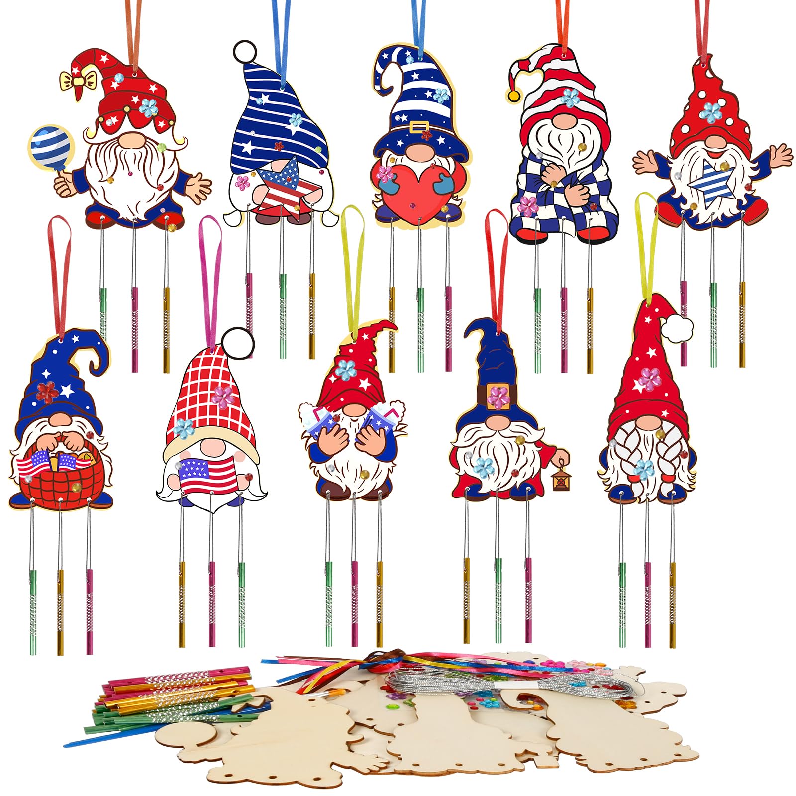 ZEELONA 10 Pack 4th July Crafts DIY Patriotic Arts and Crafts
