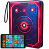BindaBlu 3D Relief Card Binder 900 Pockets | Embossed TCG Binder 9-Pocket with Zipper | Premium PU Leather Trading Card Album for MTG, Baseball