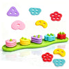 LIHBCAIYI Silicone Bath Toys, Floating Shape Sorter with 15 Blocks