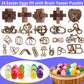 24 Pcs Brain Teaser Puzzles for Adults and Teens - Metal Puzzles 3D Puzzle Game Toys for Adults Teens - Wooden Unlock Interlocking Puzzle Adult IQ