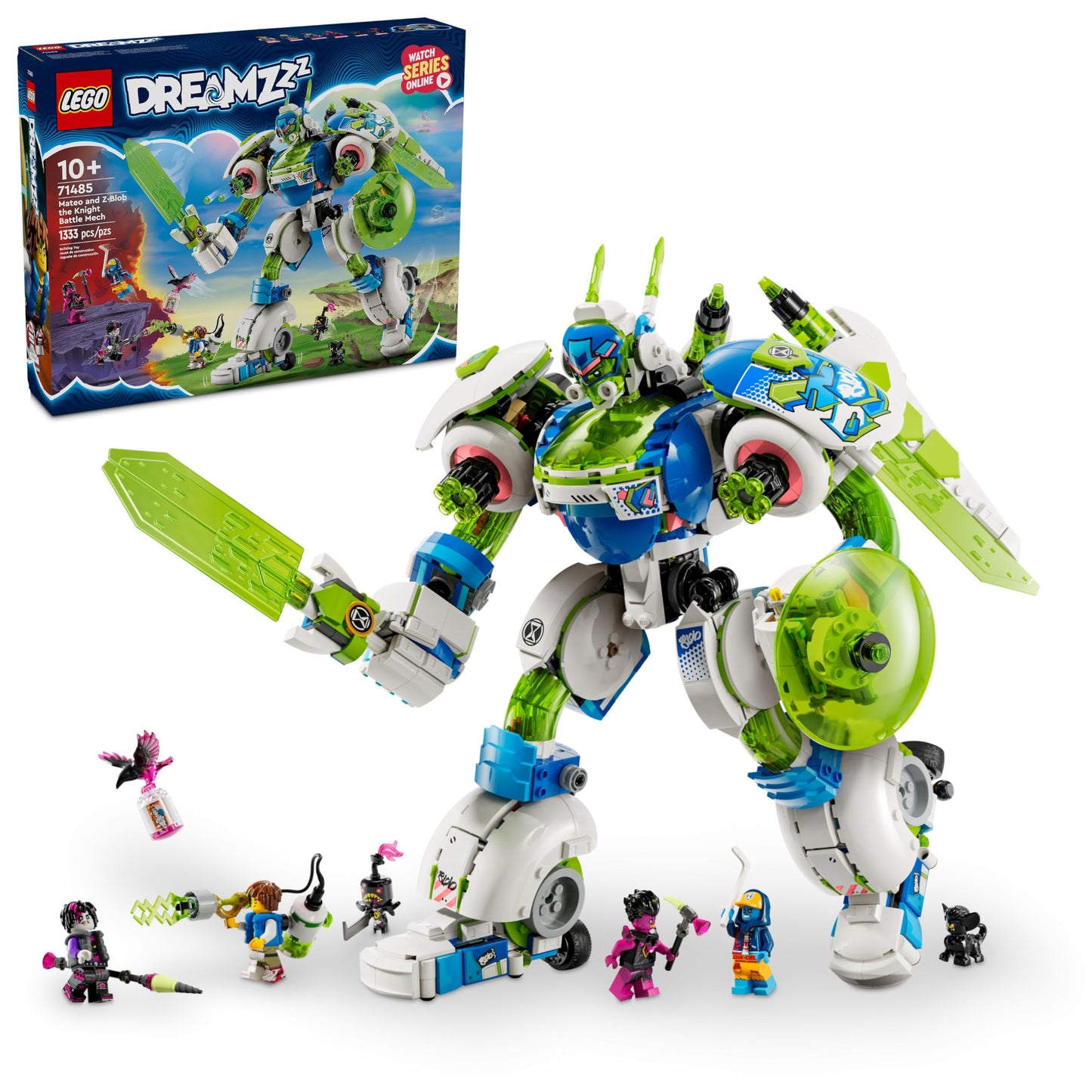 LEGO Dreamzzz Mateo and Z-Blob The Knight Battle Mech Building Toys Set - Spaceship & Robot Toy for Kids, Boys & Girls, Ages 10+ - Birthday Gift with