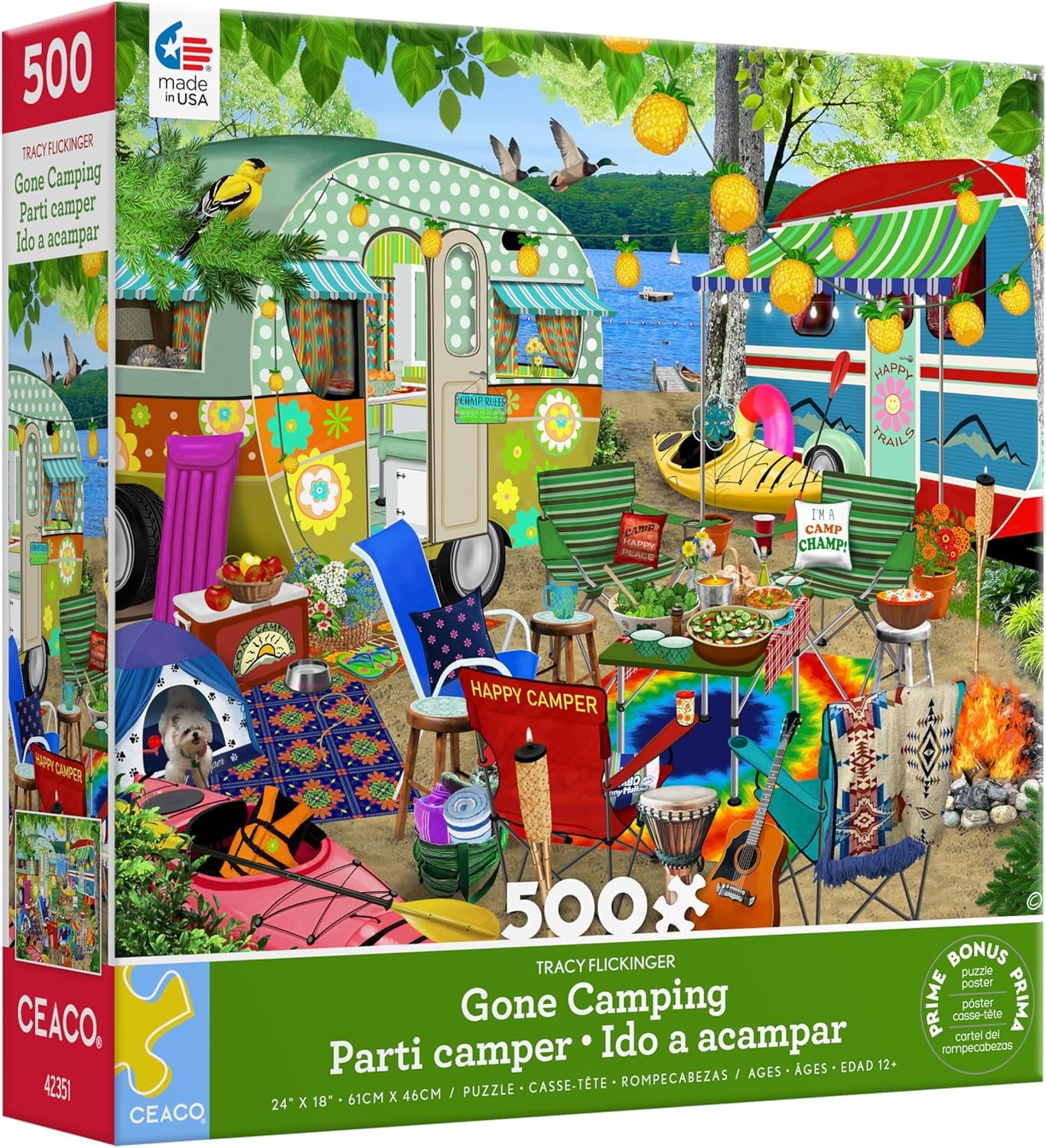 Ceaco - Gone Camping - 500 Piece Jigsaw Puzzle for Adults