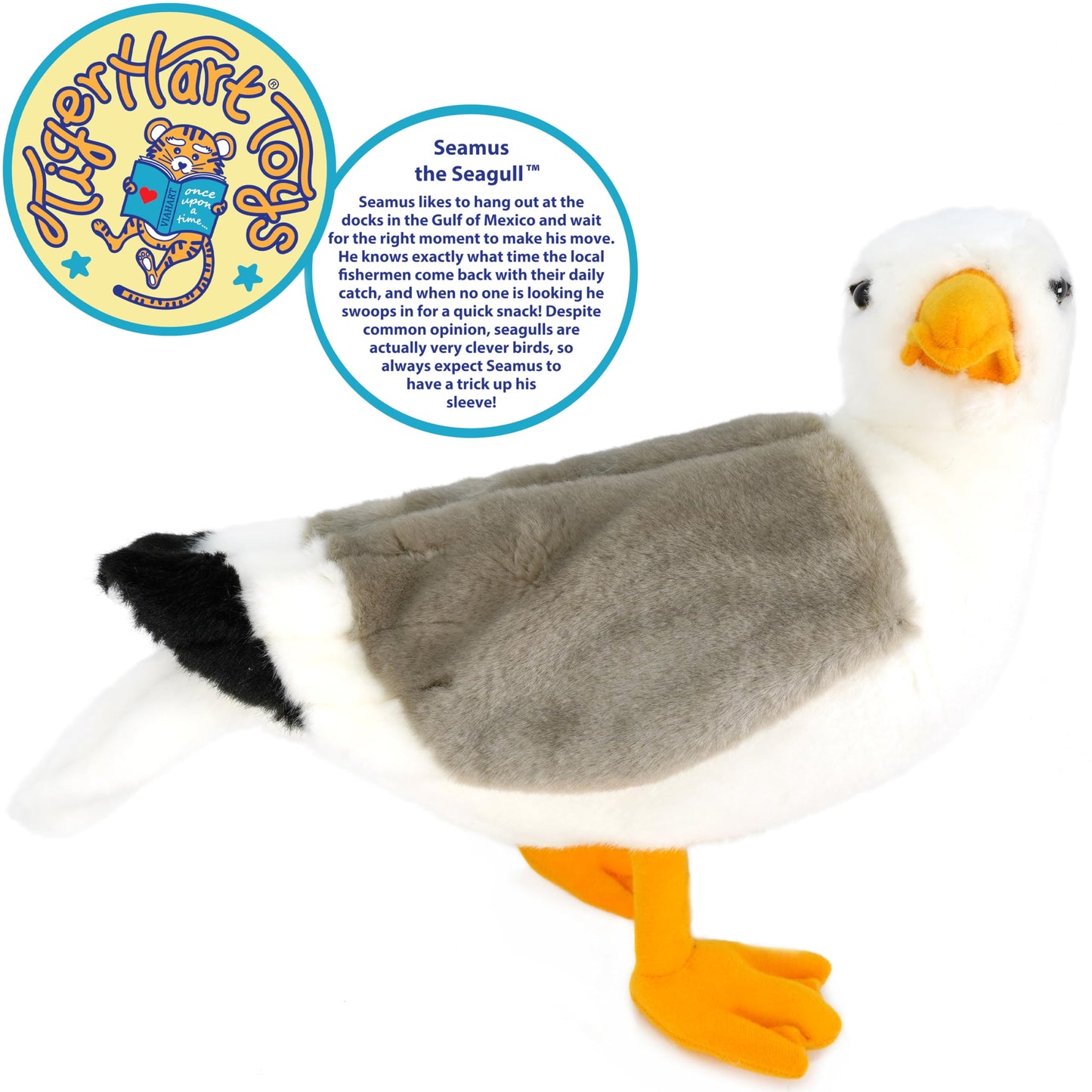 TigerHart Seamus The Seagull - 12 Inch Stuffed Animal Plush