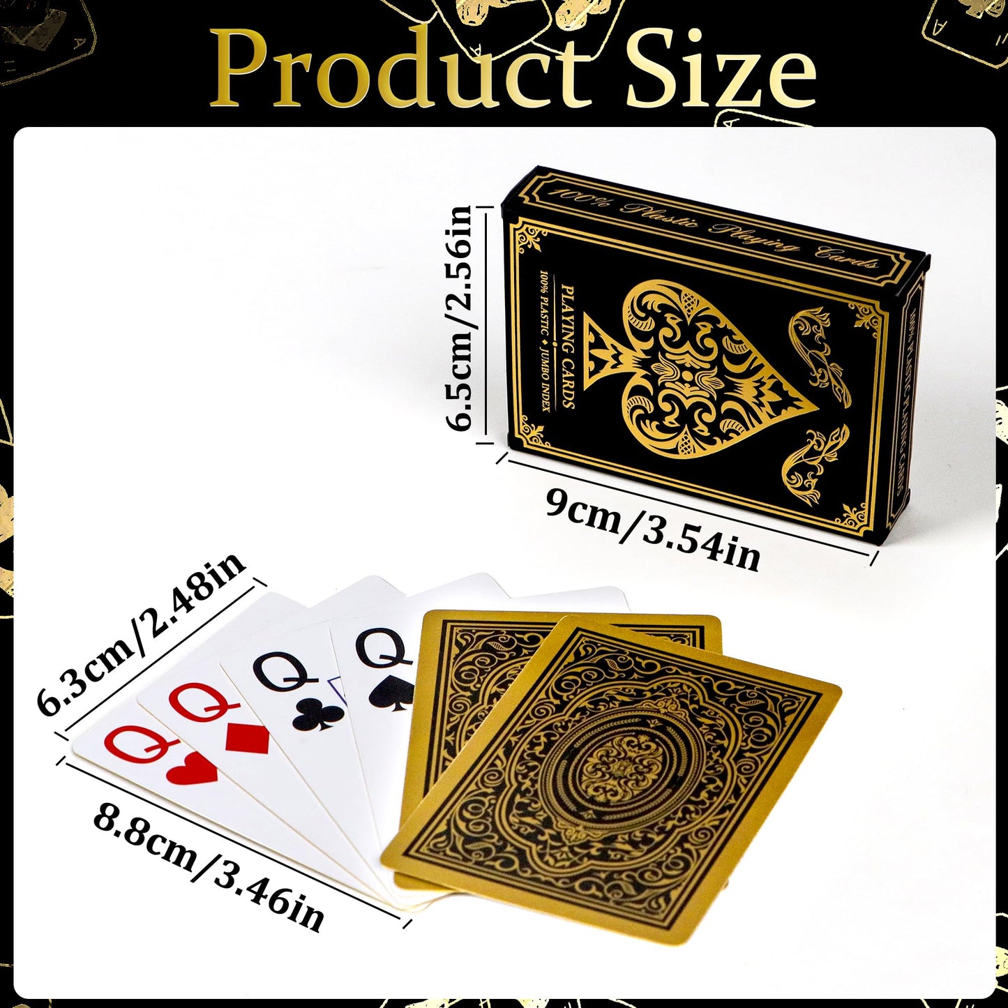 Plastic Playing Cards Waterproof Cards, Deck of Cards, Large Print Playing Cards for Adults Seniors, Premium Poker Card for Blackjack, Euchre