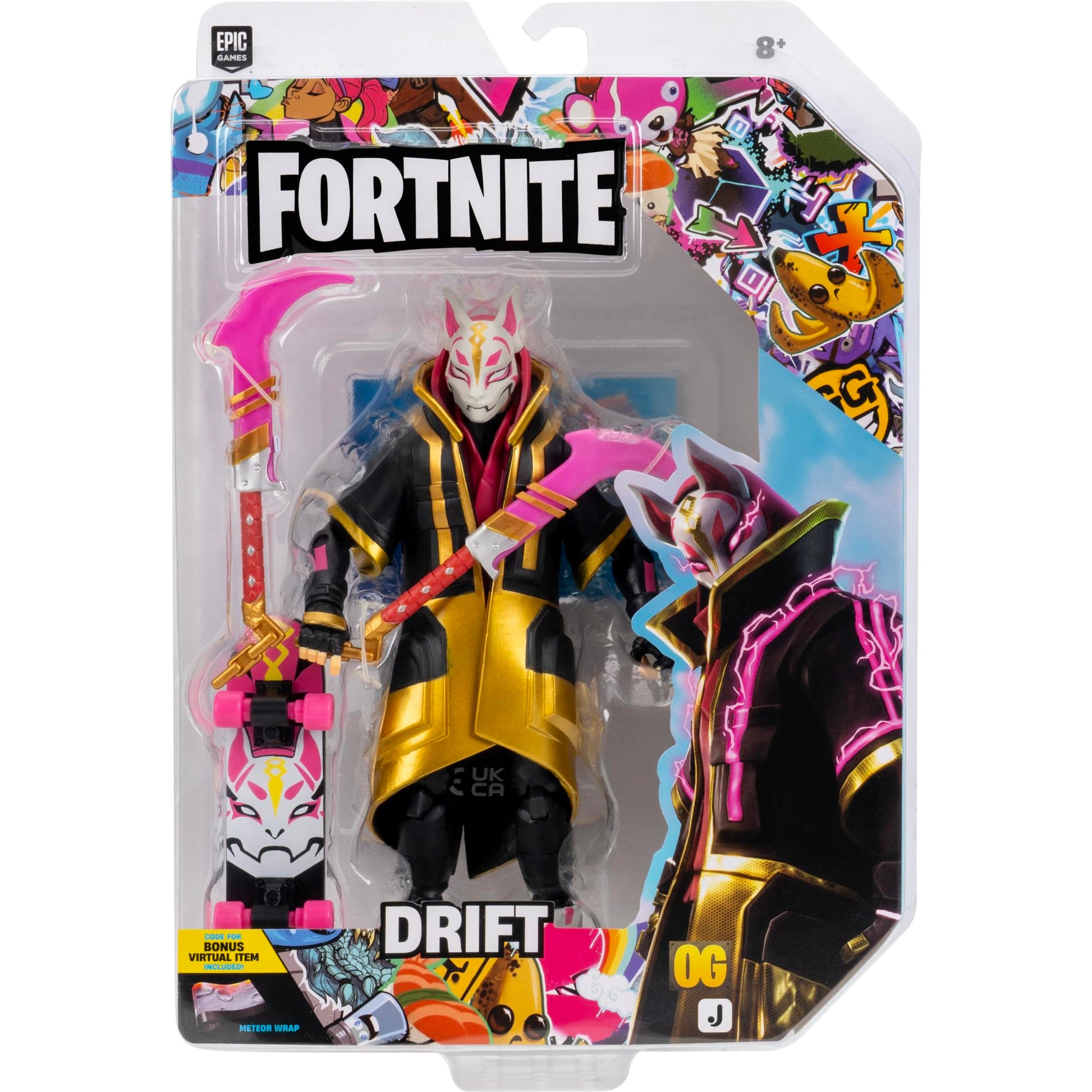 Fortnite Legendary Drift - 6-inch Articulated Figure with Harvesting Tool, Back Bling, and Code for Bonus Virtual Item