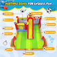 Inflatable Bounce House for Big Kids, 11 in 1 Gameplay Mode Bounce House with Slide, Soccer Bounce House with Water Slide for Backyard, Party