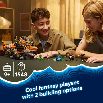 LEGO DREAMZzz Tiger Shark Tank Building Toy for Boys & Girls - Ages 9+ - Pretend Play Set for Kids, Ages 9+, W/2 Build Options - Includes 5