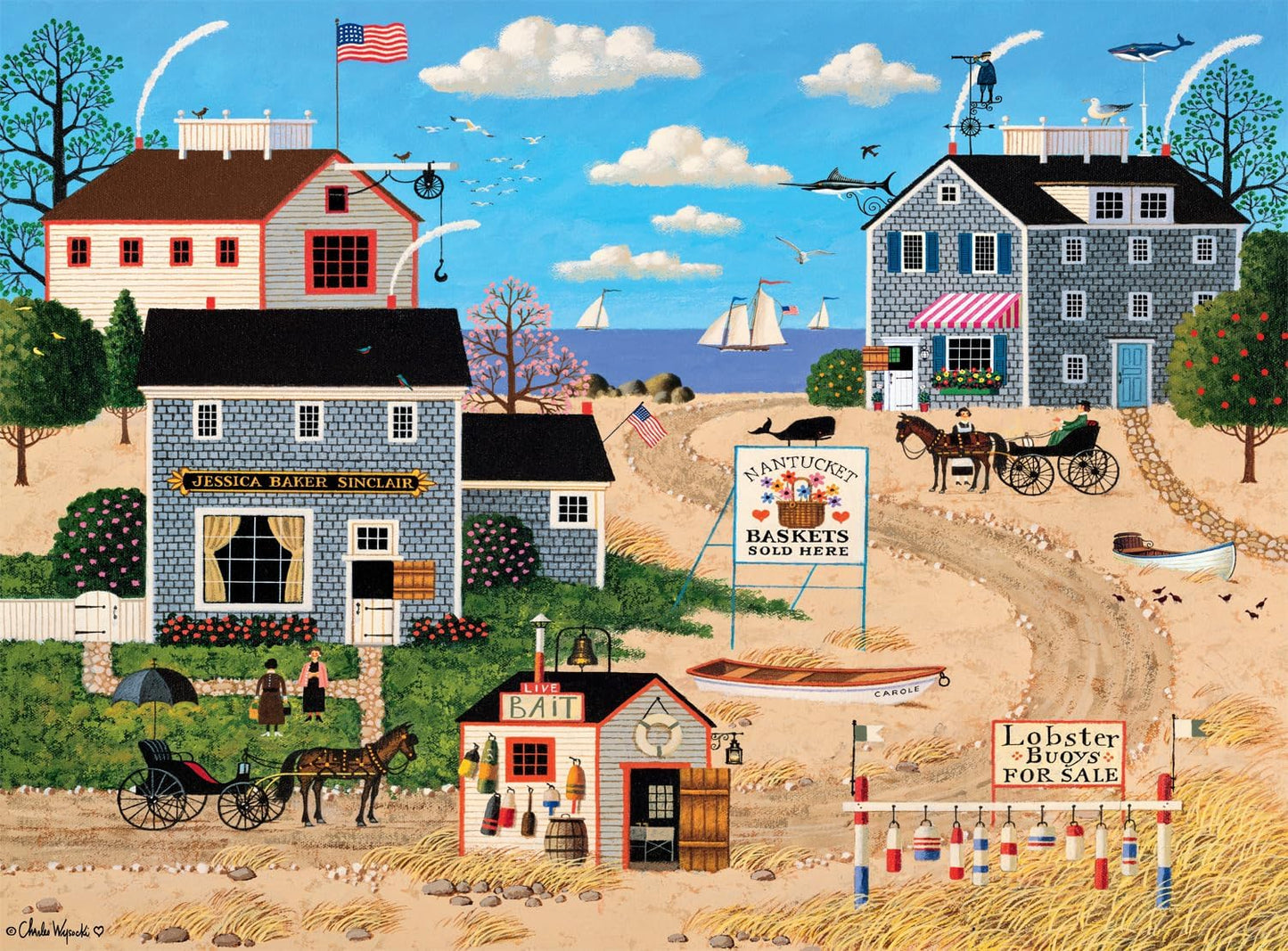 Buffalo Games - Charles Wysocki Nantucket - 1000 Piece Puzzle for Adults