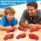 QUANA 6 Pack Fire Truck Playset, Alloy Mini Firetruck Toys for Toddlers 3-5