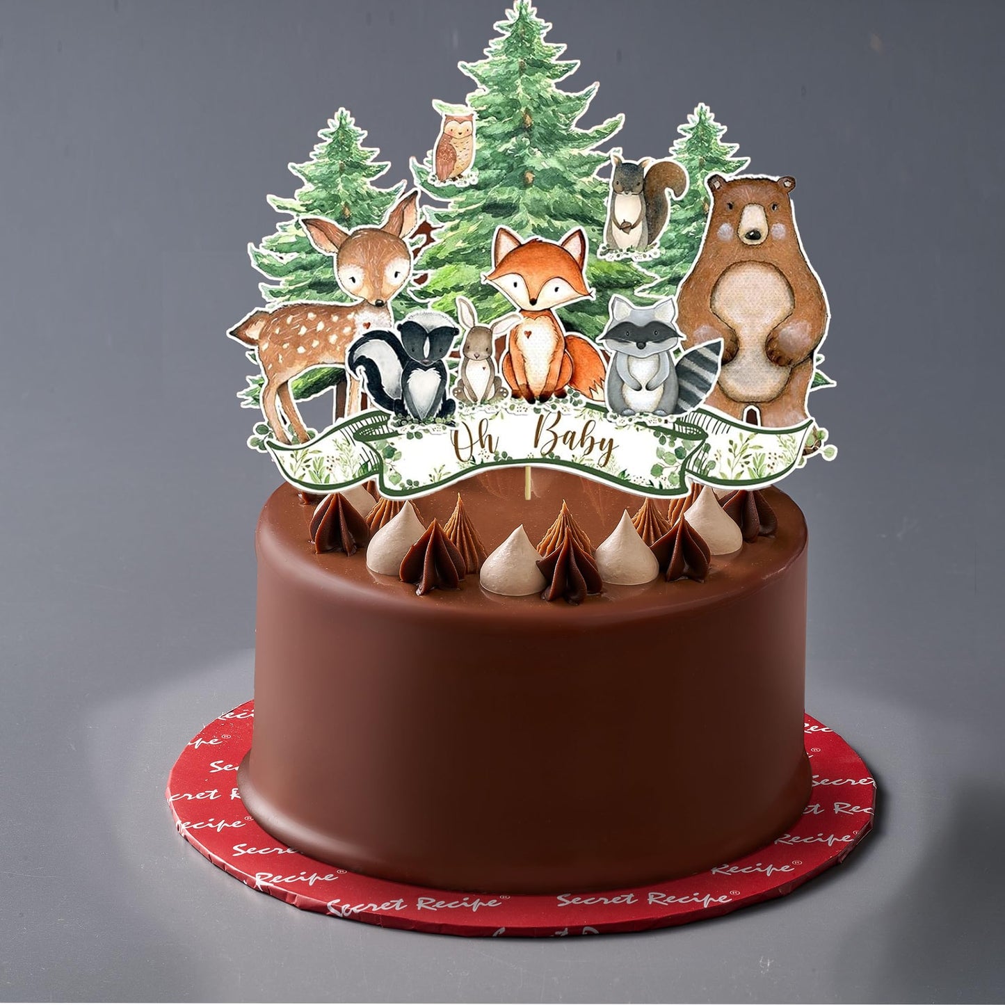 Woodland Animals Party Decorations - Cake Toppers, Cupcake Picks & Table Centerpieces for “Wild One” Camping, Baby Showers and Birthdays Party