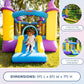 Wizard Inflatable Bounce House Bouncer, Spacious Bouncing Area with Fun Slide, Safe hook-and-loop fastener Entrance, Basketball Hoop, Fun Party Wizard