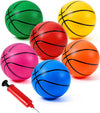 LAO XUE 6 Pack Mini Basketball Set with Pump,6 Inch Inflatable Balls