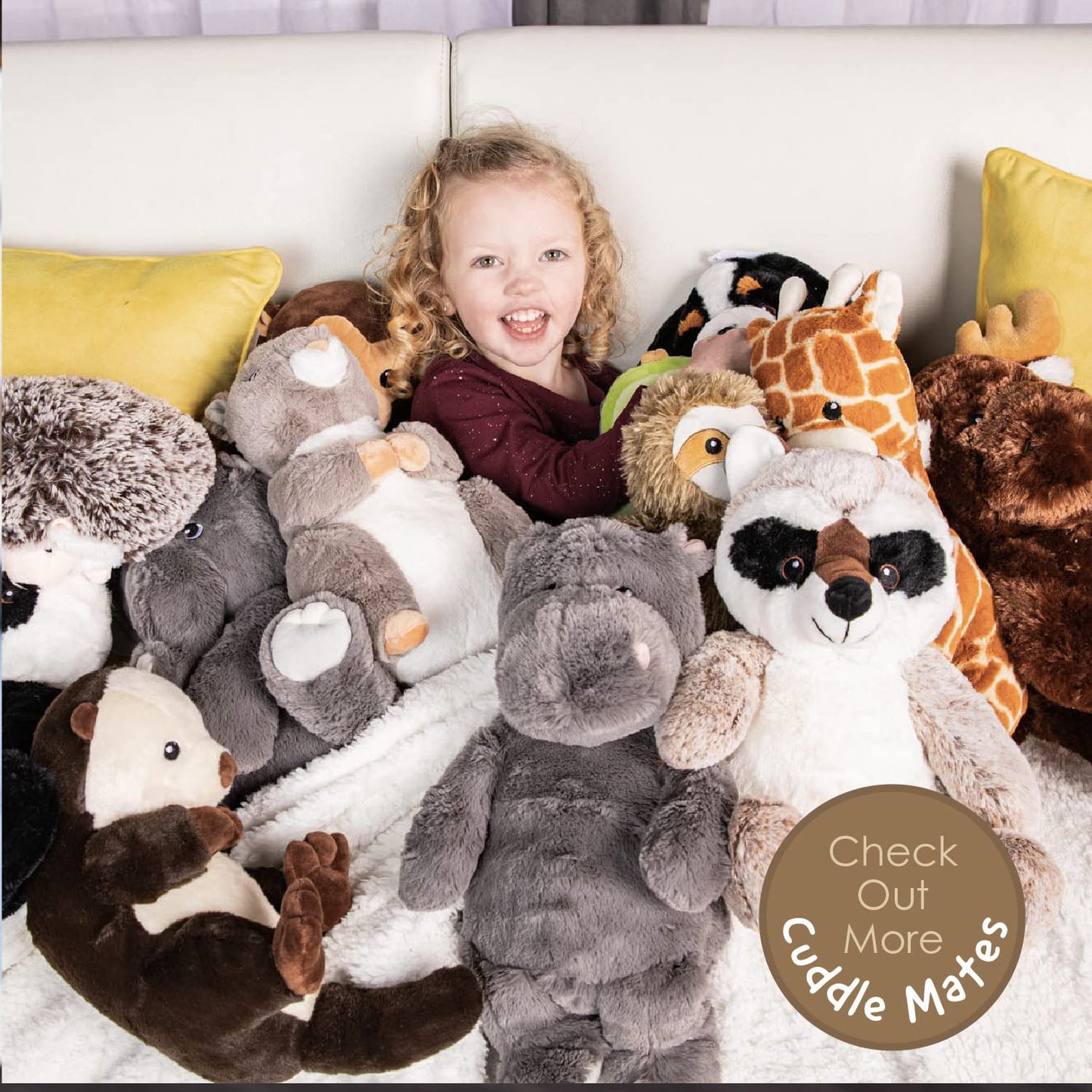 Squirrel Products Cuddle Mates Stuffed Animal Plush Toy - 6 Inch - Hedgehog