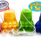 Matty's Toy Stop Monster Feet Plastic Balancing Stilts 4.75" (Red, Blue, Green & Yellow) Gift Set Bundle - 4 Pairs (8 Stilts Total)