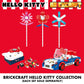 Brickcraft Officially Licensed Sanrio Hello Kitty Flower with Detailed face and Petals Included 74 Pieces Multicolored Brick Building Set