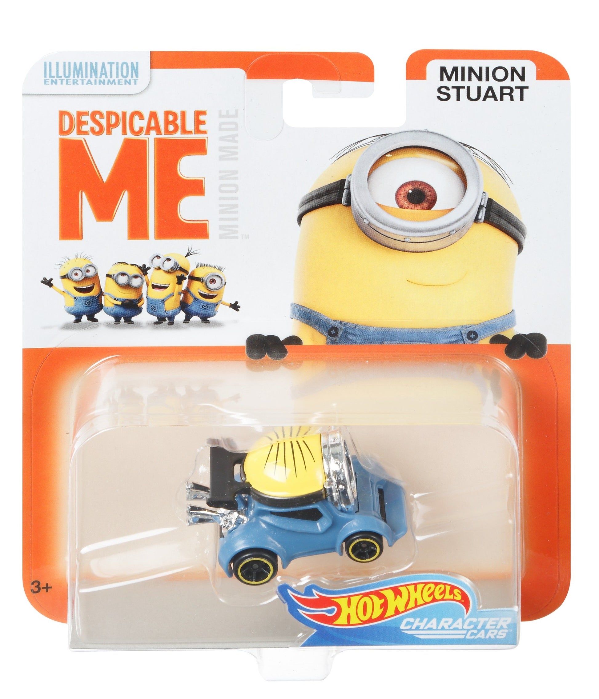 Hot Wheels Despicable Me: Minion Stuart Vehicle, 1:64 Scale