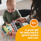 Lamaze Finlee’s Look Book - Interactive Crinkle Book for Sensory and Developmental Play - Clip on for Stroller, Car Seat or Diaper Bag - High Contrast