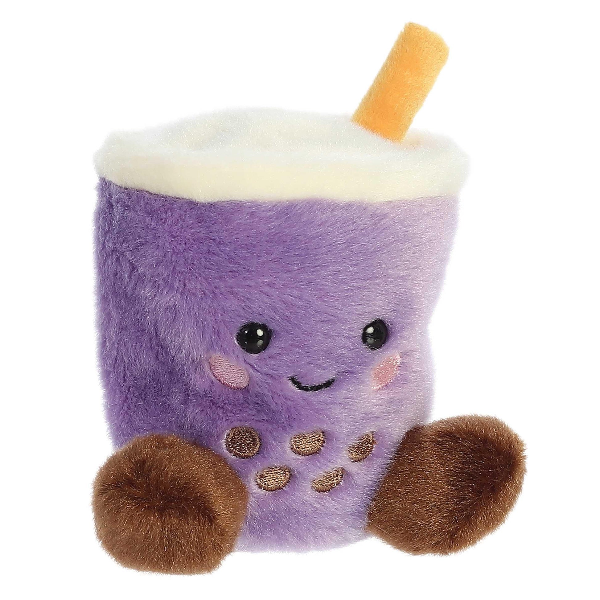 Aurora® Adorable Palm Pals™ Tart Taro Boba™ Stuffed Animal - Pocket-Sized Play - Collectable Fun - Purple 5 Inches