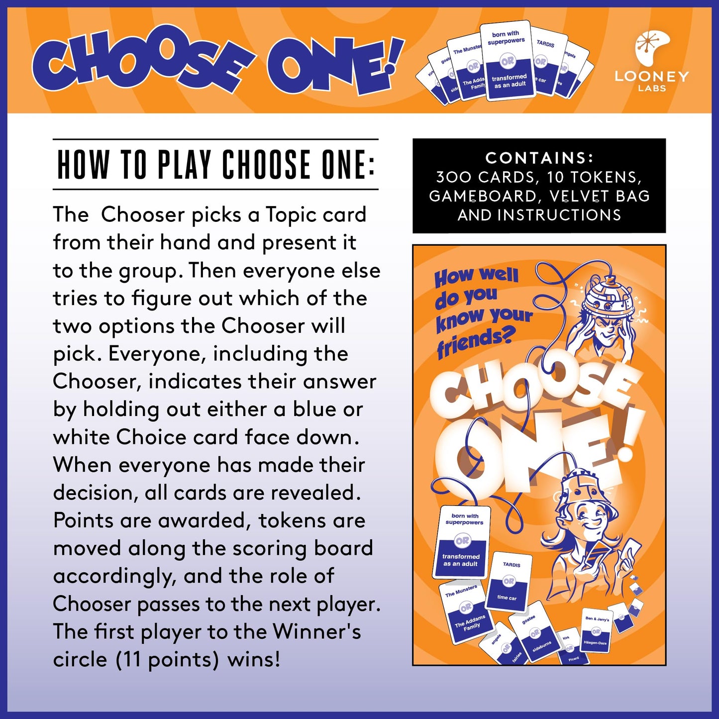 Looney Labs: Choose One Game - Fun Card Game for Kids and Adults