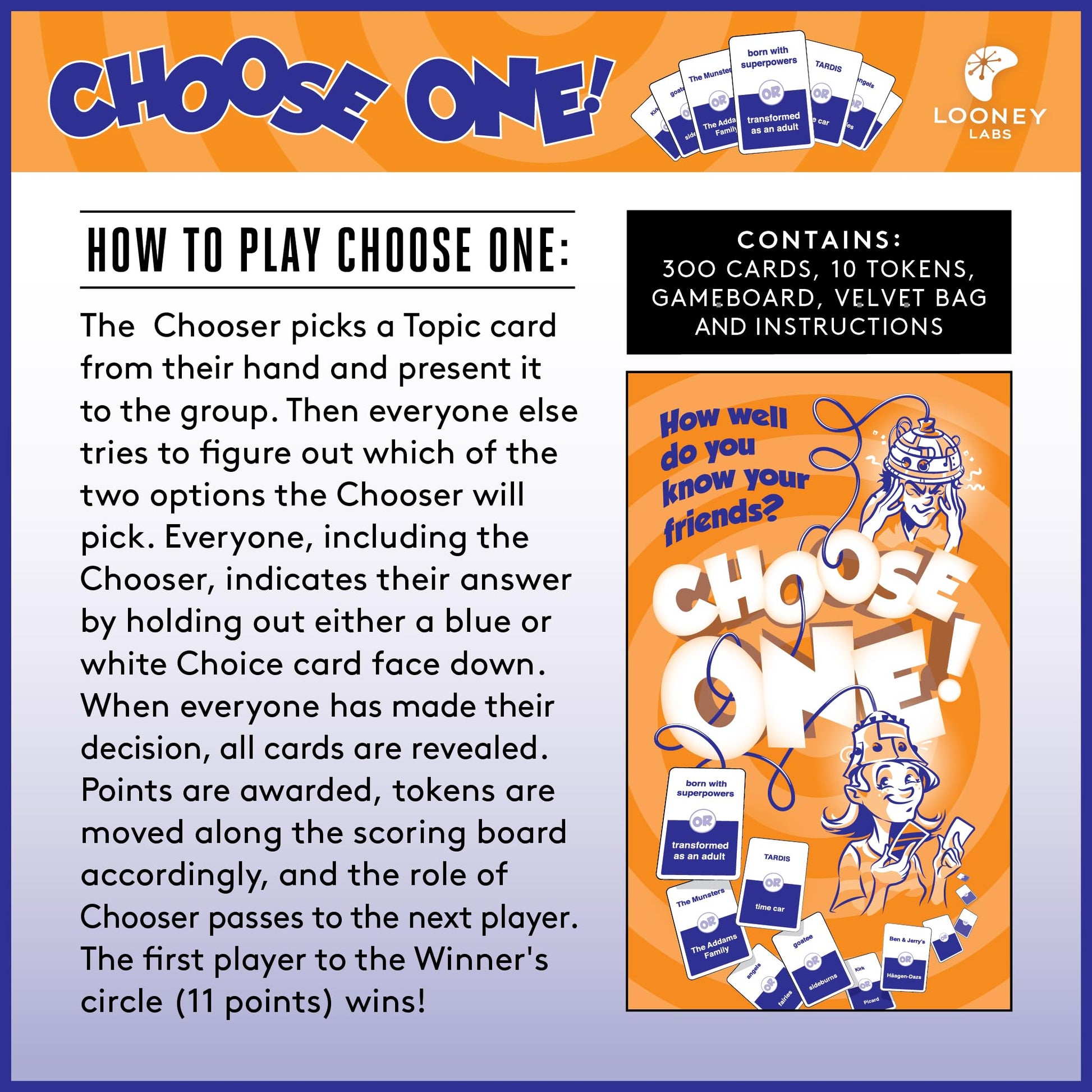 Looney Labs: Choose One Game - Fun Card Game for Kids and Adults