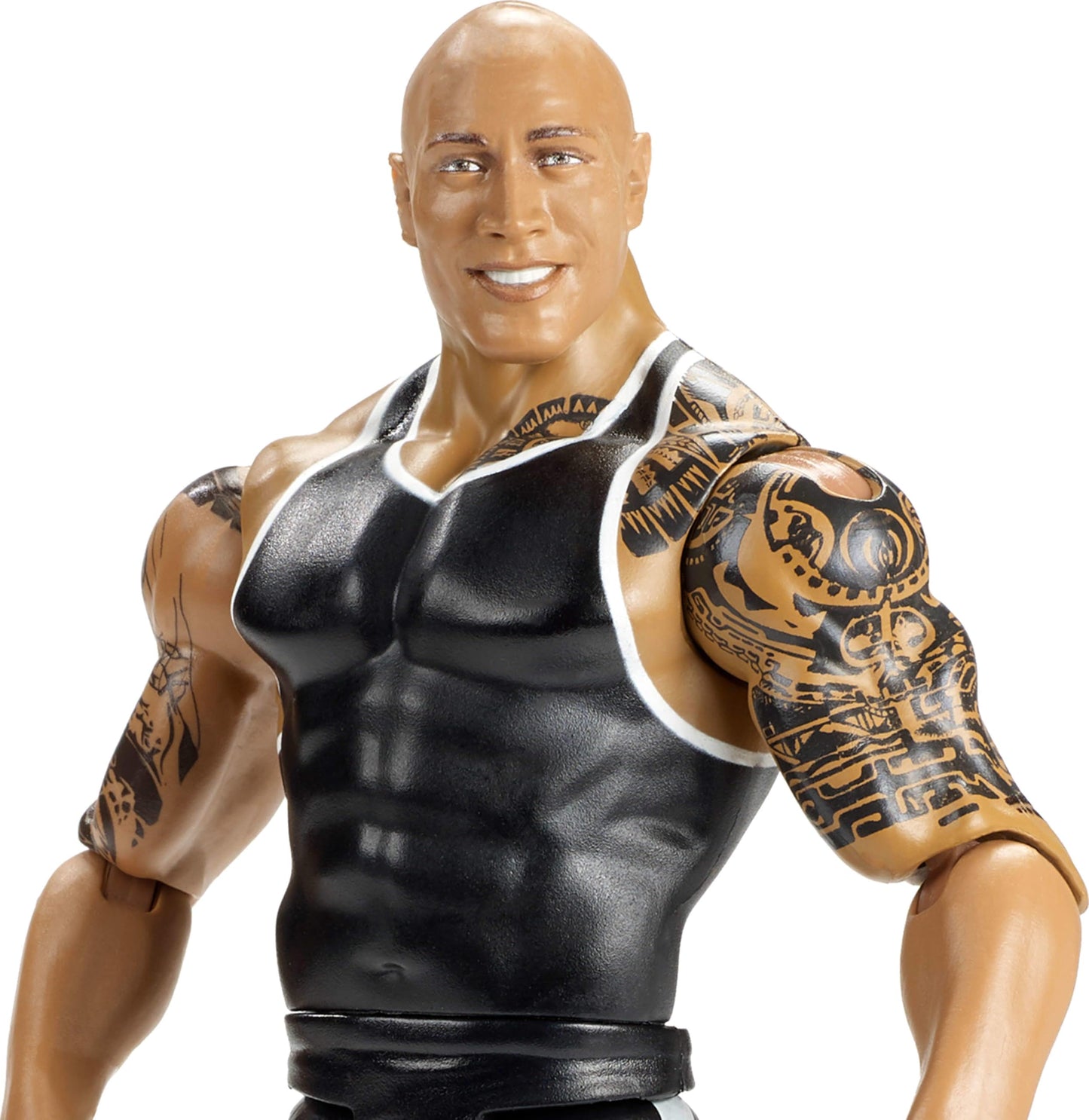 Mattel WWE Top Picks Action Figure, 6-inch Collectible The Rock with 14 Articulation Points & Life-Like Look