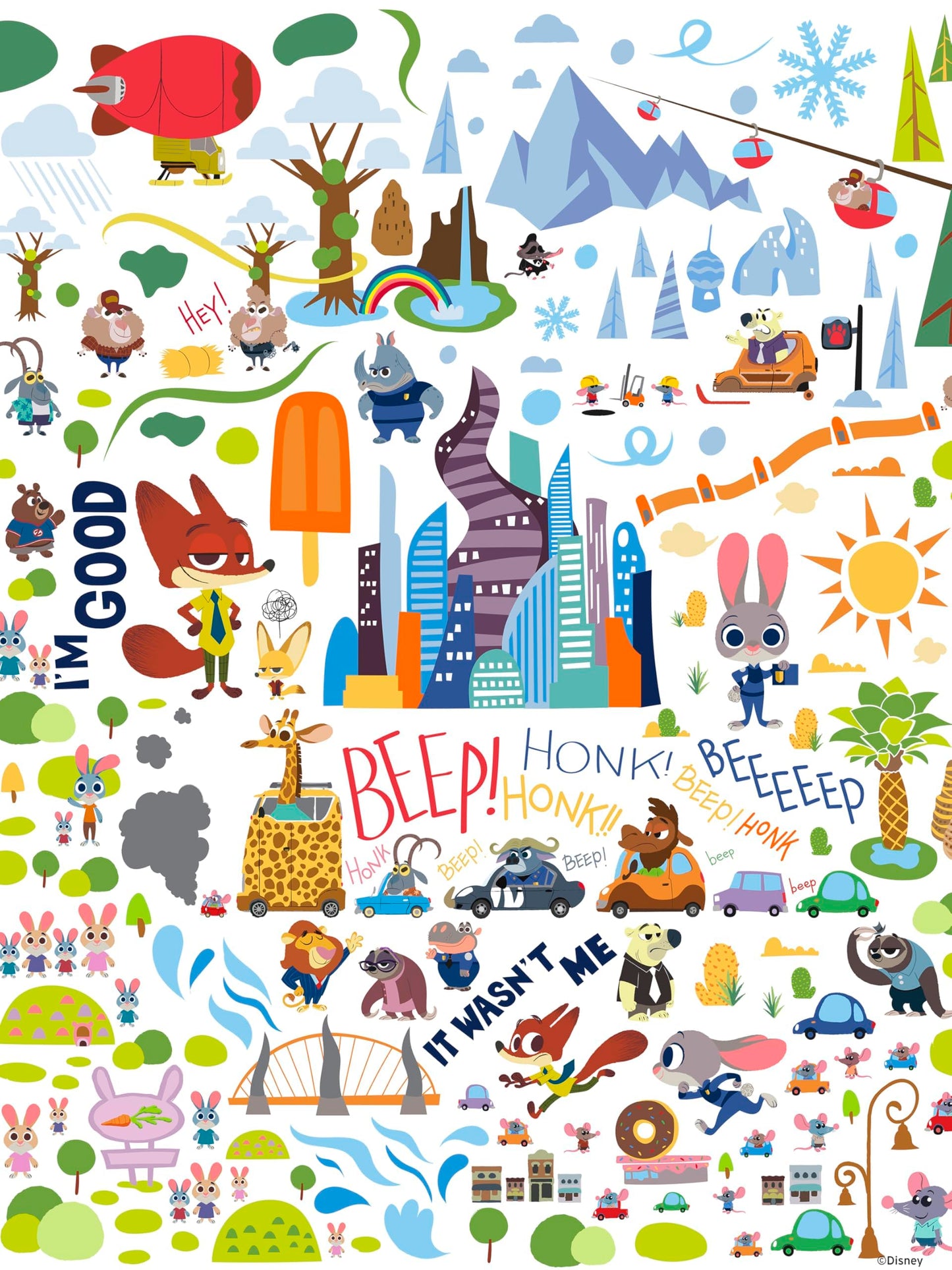 Ceaco - Disney - Zootopia - 300 Oversized Piece Jigsaw Puzzle
