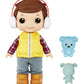 Lilly Tikes Snow Day Tommy Doll with Winter Vest Outfit, White Ear Muffs & Puppy Snow Mold, 12" Tall, Including Accessories, Winter Play- Gift for