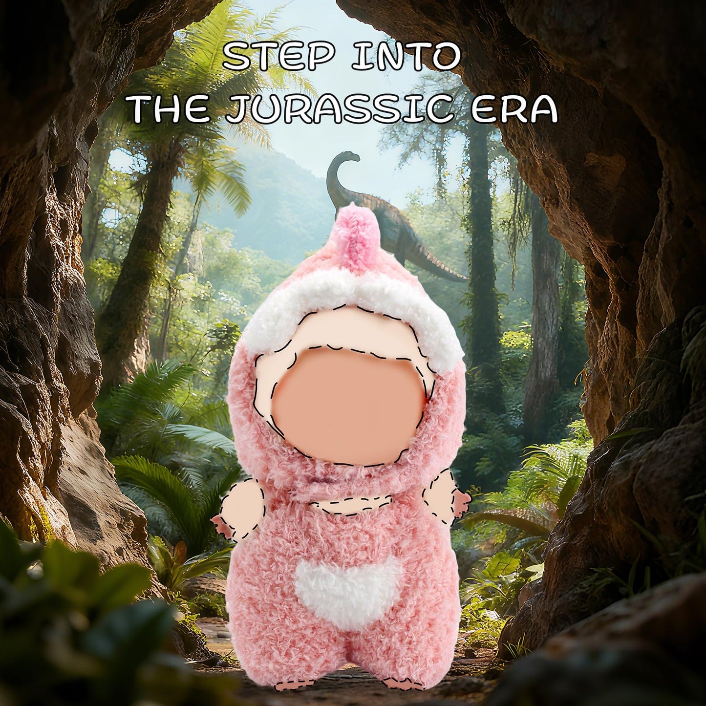 EYEOO 17 cm Doll Clothes Cute Outfits Pink Jumpsuit Animal Clothing Set No Doll
