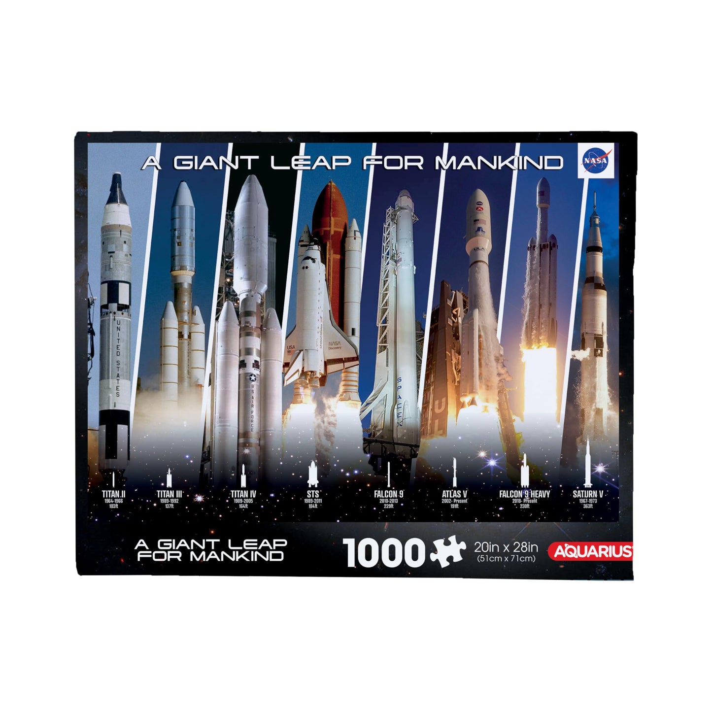 AQUARIUS NASA Space Rocket Grid 1000 Piece Jigsaw Puzzle