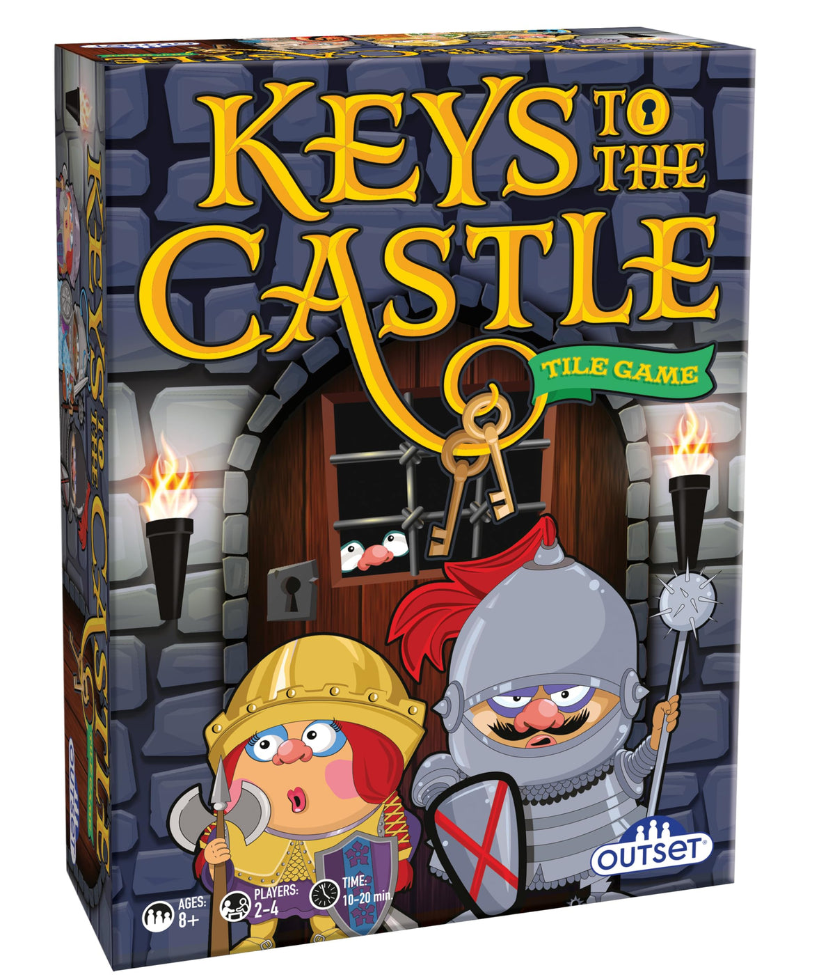 Keys to The Castle - Race to The Other Side! - A Build-The-Board Card Game for Families - 2 to 4 Players - Different Every time You Play - Fun for