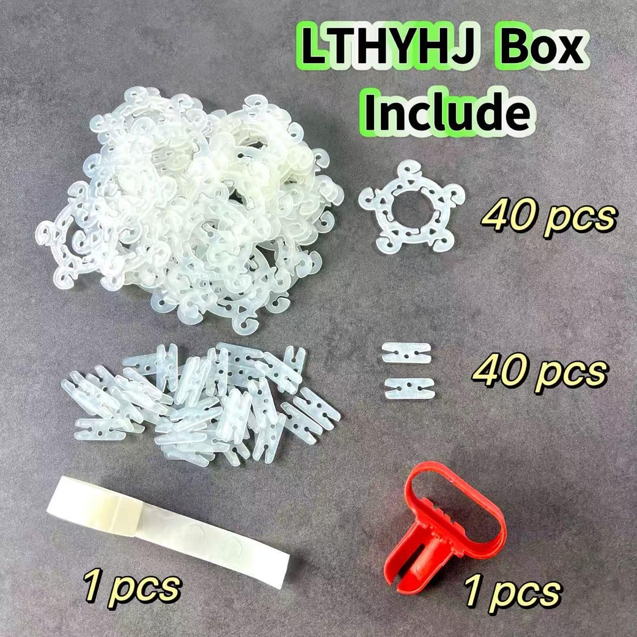 LTHYHJ 80 Balloon Clips and 100 Dots Glue Points and a Tie, Connector, for wedding, parties, etc. Arch tool