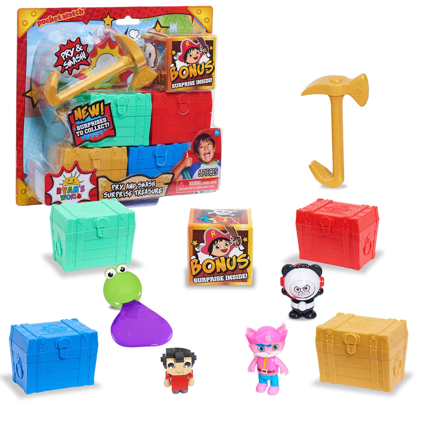 Ryan’s World Ryan’s World Pry and Smash Surprise Treasure, 5-Surprises Inside