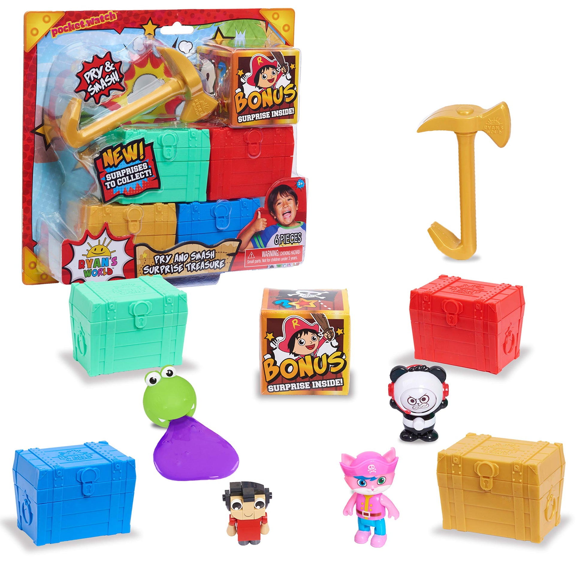 Ryan’s World Ryan’s World Pry and Smash Surprise Treasure, 5-Surprises Inside