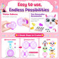 Motivekit Circus Balloon Craft Kit - DIY Sticky Balloon Animal Set with Pump, Funny Inflator for Kids, 3D Stickers, Bouncy Balloons & Accessories