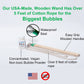 Bubbleventi Giant Bubble Kit | Made in USA | Includes 2 Wooden Wands, a Tips and Tricks Booklet, and 1 Bubble Mix - Makes 4 Gallons of Big Bubble