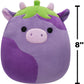Squishmallows Original 8in Frederick The Eggplant Cow - Official Jazwares Plush (Little)