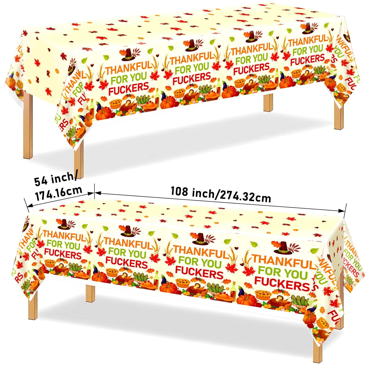 Yavxzvbw 3Pcs Thanksgiving Tablecloth Thanksgiving Party Decorations Tablecloths Friendsgiving Party Decorations Thanksgiving Party Supplies