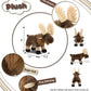 DolliBu Standing Moose Stuffed Animal - Soft Huggable Plush Toy, Adorable Playtime Cuddle Gift, Super Soft Moose Doll for Kids and Adults - 8 inches