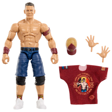 Mattel WWE JGV13 John Cena Elite Collectible 6-Inch Action Figure with Accessories, Series 120, 25 Points of Articulation and Interchangeable Hands